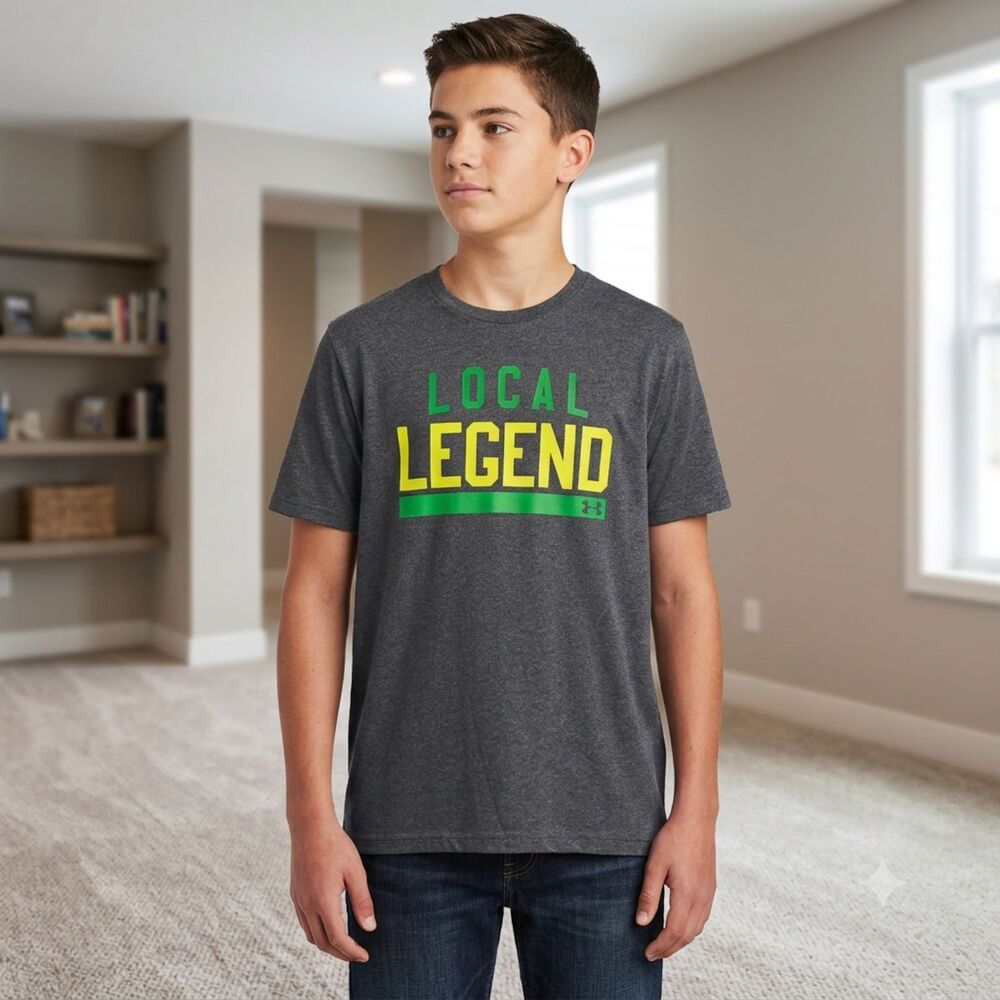 Under Armour Local Legend Shirt Youth X-Large YXL Dark Gray HeatGear Loose